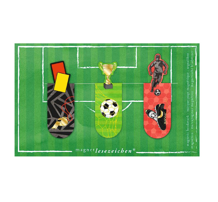 Magnetic Bookmarks "Football Fan" Set of 3 