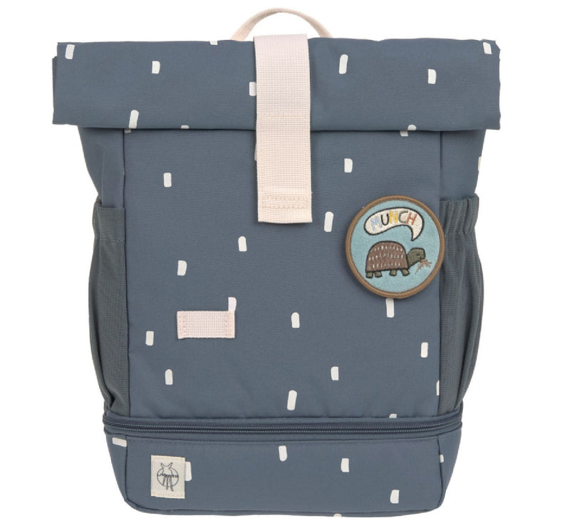 Rucksack "Mini Rolltop Happy Prints Dunkelblau”