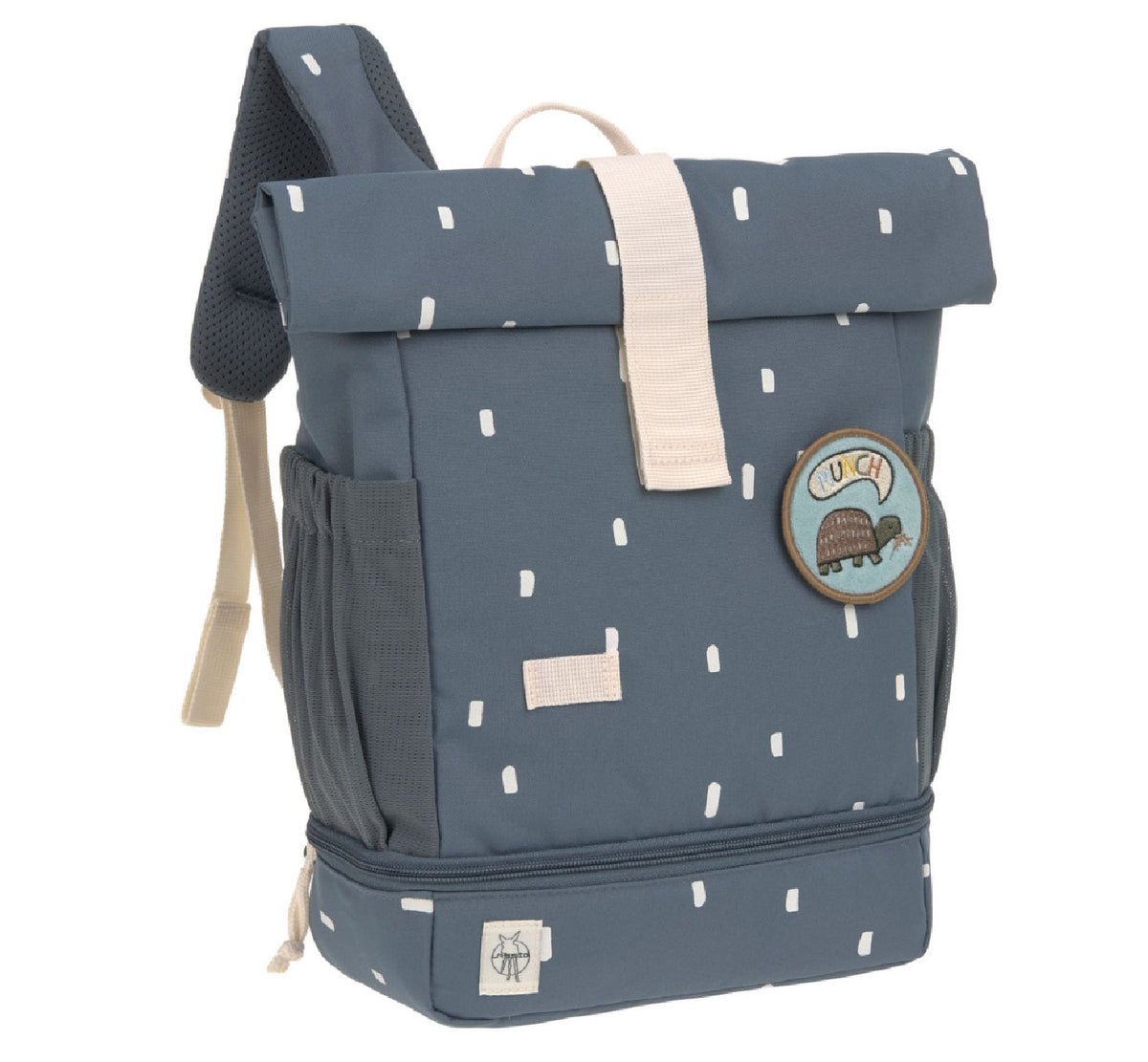 Rucksack "Mini Rolltop Happy Prints Dunkelblau”