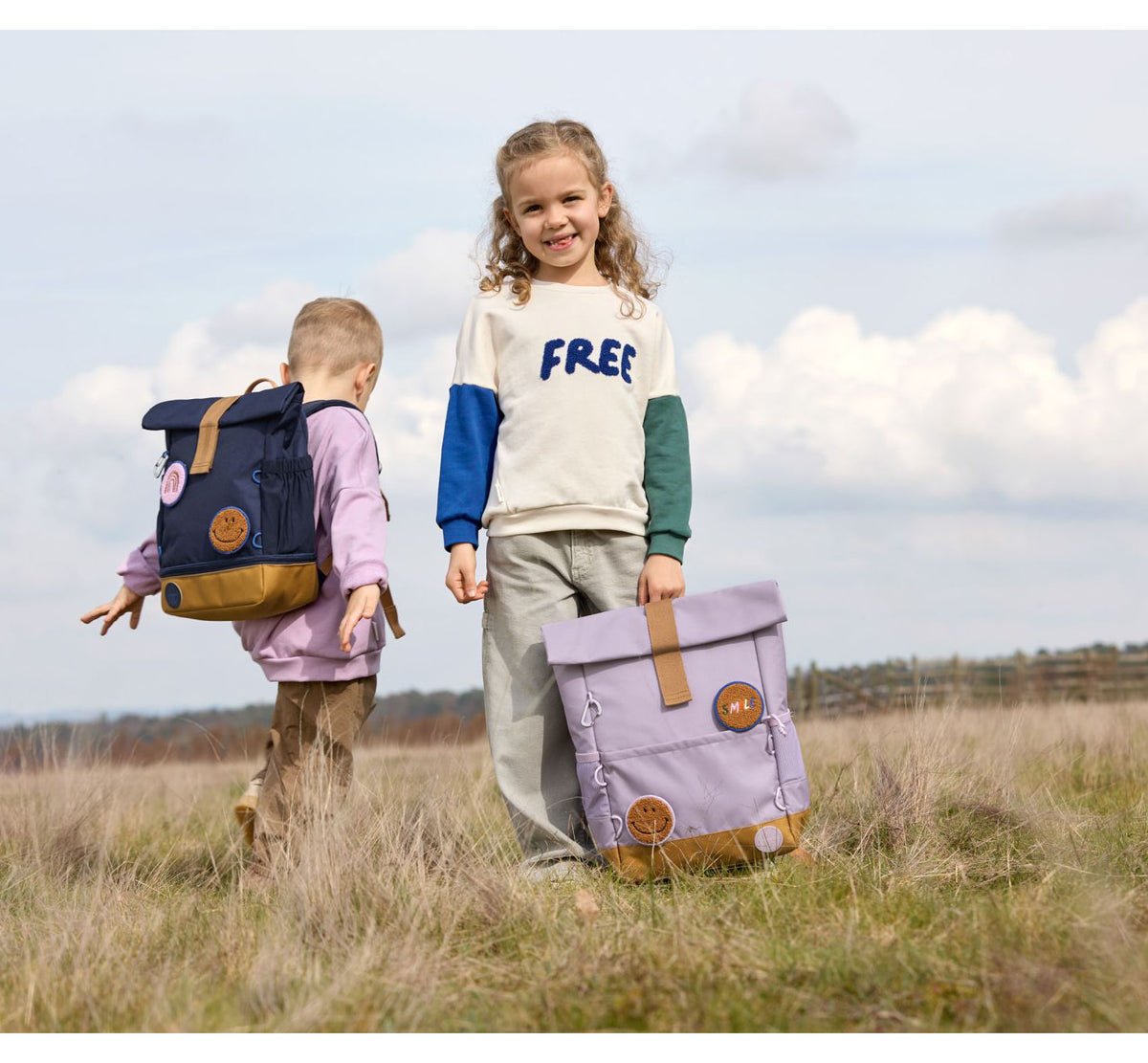 Rucksack "Mini Rolltop Little Gang Navy"