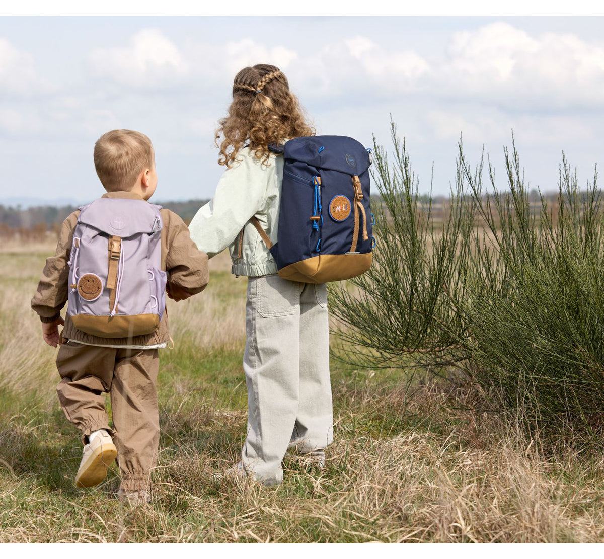 Backpack "Mini Rolltop Happy Prints Dark Blue"