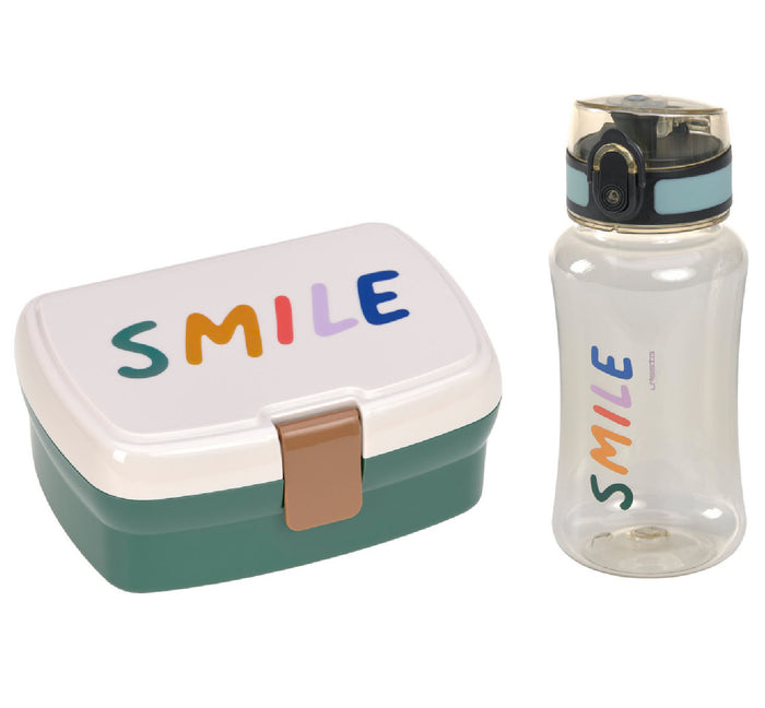 Lunchbox-Set  "Little Gang Smile Milky / Ocean Green"