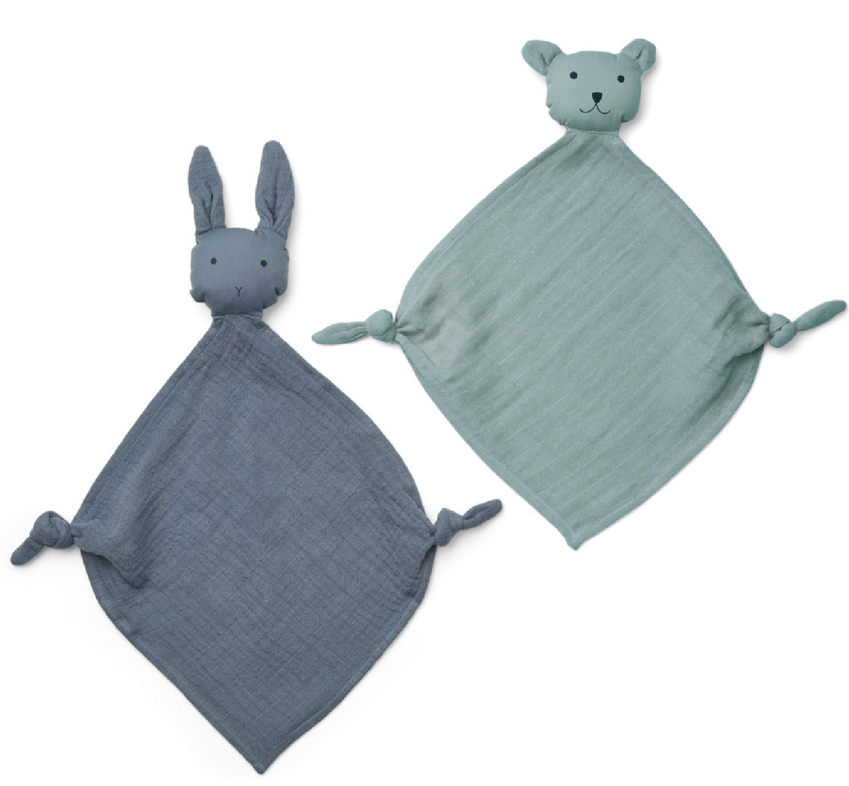 "Yoko Mini Blue Mix" cuddle cloths, pack of 2